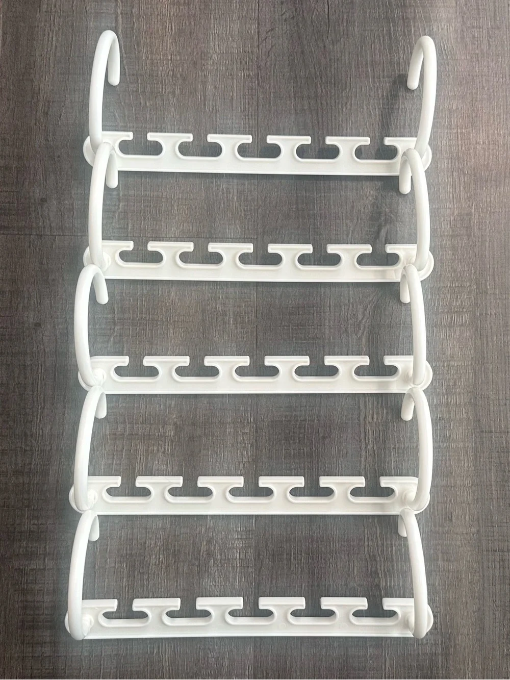 New Set of 5 White Space Saving Closet Organizer Hangers